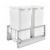 Rev-A-Shelf 5349-2150DM-2 Double 50-Quart Pull-Out Soft-Close Waste Containers Perspective: front