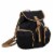 Bodhi Drawstring Flap Backpack - Black Perspective: front