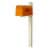 Special Lite Products SCD1008ORG-SPK720IVR-VN Mid Modern Dylan Curbside Mailbox & Post, Orang Perspective: front