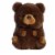 Aurora Mini Brown Rolly Pet 5 inch Brambles Brown Bear Round Stuffed ...