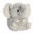 Aurora Mini Gray Rolly Pet 5 inches Trumpeter Elephant Round Stuffed ...