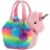 Aurora World Fancy Pals Pet Unicorn Carrier Plush, Rainbow Perspective: front