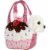 Aurora World Fancy Pals Pet Carrier Sweets Cupcake & Puppy Plush Perspective: front