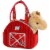 Aurora 7" Red Barn Pet Carrier Plush Toy,  Fancy Pals Horse Perspective: front