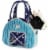 Aurora 7" Aqua Blue Barn Pet Carrier Plush Toy,  Fancy Pals Cow Perspective: front