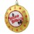 Northlight 4  Gold and Red Tootsie Roll Sugar Babies Caramel Candies Disc Christmas Ornament Perspective: front