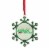 Northlight 3.25  Green and Silver Snowflake 'Junior Mints' Candy Logo Christmas Ornament Perspective: front