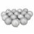 Northlight 16ct Silver Splendor Shatterproof 4-Finish Christmas Ball Ornaments 3 (75mm) Perspective: front