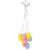 Northlight 15 Pastel Pink, Yellow and Blue Floral Striped Spring Easter Egg Cluster Hanging Perspective: front