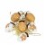 Northlight 6ct Brown and White Painted Easter Egg Ornaments 2.25 Perspective: front