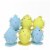Northlight Set of 6 Yellow and Blue Chicken Egg Easter Decor 3 Perspective: front