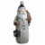 Northlight 23.75  White and Bronze Santa with Tea Light Candle Lantern Christmas Figure Perspective: front