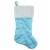 Northlight 21  Blue and White Glitter Snowflake Christmas Stocking Perspective: front