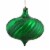 DAK 4ct Shiny Green Shatterproof Onion Drop Christmas Ornaments 5.75  (150mm) Perspective: front