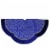 Northlight 48 Royal Blue and Silver Swirl Christmas Tree Skirt with Scalloped Trim Perspective: front