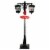 Northlight 74 Lighted Musical Snowing Santa and Snowman Double Christmas Street Lamp Perspective: front