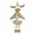 Northlight 24.75  Gray and Beige Standing Moose Christmas Table Top Figure Perspective: front