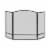 Panacea 3-Panel Double Bar Arch Fireplace Screen - Black Perspective: front