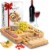 Zulay Kitchen Bamboo Cheese Board and Knife Set Perspective: front
