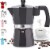 Zulay Kitchen Classic Stovetop Italian Style Espresso Maker 2020 Model - Dark Grey Perspective: front