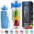 Zulay Kitchen Portable Water Bottle with Fruit Infuser - Ocean Blue Perspective: front