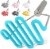 Zulay Kitchen Potato Masher with Premium Silicone-Coated Stainless-Steel Design - Blue Perspective: front