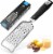 Zulay Kitchen Professional Stainless Steel Flat Handheld Cheese Grater - Black Perspective: front