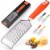 Zulay Kitchen Professional Stainless Steel Flat Handheld Cheese Grater - Orange Perspective: front