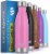 Zulay Kitchen Hydration Nation Stainless Steel Water Bottle - Bubble Gum Perspective: front