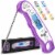 Zulay Kitchen Digital Meat Thermometer - Purple Perspective: front