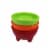 IMUSA Salsa Dish - Red/Yellow/Green Perspective: front