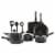 IMUSA Nonstick Cookware Set - Charcoal Perspective: front