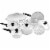 IMUSA Cast Aluminum Cajun Cookware Set - Silver Perspective: front