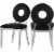 Meridian Furniture Carousel Black Velvet Dining Chair (Set of 2) Perspective: front