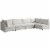 Meridian Furniture Jacob Cream Velvet Modular Sectional Perspective: front