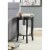 Convenience Concepts American Heritage Round Wood Sofa & Couch End Table, Black Perspective: front