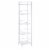 Convenience Concepts 8016W 5 x 14.25 x 58.25 in. Designs-2-Go Extra Storage 5-Tier Folding Me Perspective: front