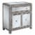 Convenience Concepts 413365WW Gold Coast Vineyard Mirrored Cabinet, Weathered White Perspective: front