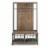 Homestyles Barnside Wood Hall Tree in Gray Perspective: front