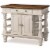 Homestyles Americana Off White Wood Kitchen Island with Storage and Open Shelves Perspective: front