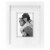 Malden Int Designs White Linear Matted picture Frame Perspective: front