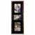 Malden Three Opening Rustic Woods Wall Picture Frame - Black/Rustic Brown Perspective: front