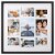 Malden 9-Opening Matted Collage Photo Wall Frame - Black Perspective: front