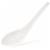 Juvale 50-Pack Disposable Plastic Chinese Soup Spoons, 5.5 x 1.5 Inches, White Perspective: front