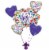 Mother's Day Floral Helium Filled Balloon Bouquet Perspective: front