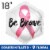 Be Brave Breast Cancer Awareness  Helium Filled Balloon Perspective: front