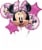 Minnie Mouse Helium Filled Balloon Bouquet Perspective: front
