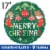 Merry Christmas Helium Filled Balloon Perspective: front