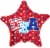 USA Stars Helium Filled Balloon Perspective: front