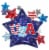 USA Stars Oversized Helium Filled Balloon Perspective: front